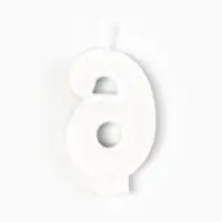 Свеча для торта, цифра 6 &laquo;С Днем рождения&raquo;, 3.5&times;6.8 см