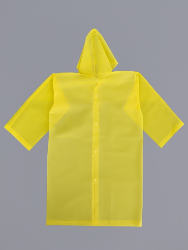 Дождевик детский однотонный прозрачный, рост 120-160 см, цвет МИКС