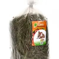 Сено луговое &laquo;Зверьё Моё&raquo;, отборное, ароматное, зеленое, без пыли яблоко, морковь, 500 г