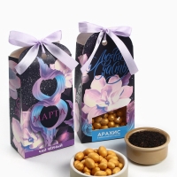 Подарочный набор &laquo;8 марта&raquo;: чай чёрный, орехи в шоколадной глазури