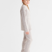 Костюм детский вязаный (кофта и брюки) MINAKU, цвет бежевый, рост 128 см