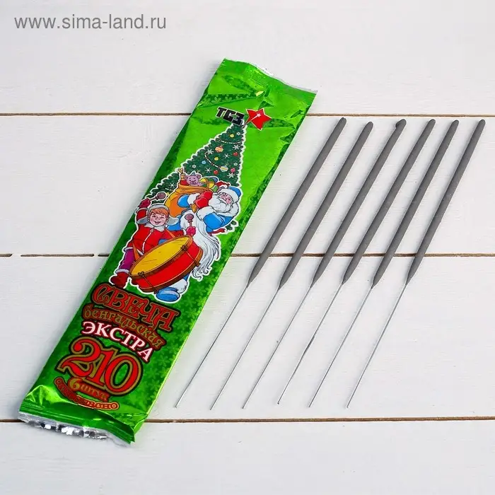 Бенгальские огни, 21 см, 6 штук, &laquo;Экстра&raquo;
