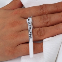 Набор для измерения размера кольца «Кольцемер-лента, лист» , 11,5×0,8×0,8 см, цвет белый Набор для измерения размера кольца «Кольцемер-лента, лист» , 11,5×0,8×0,8 см, цвет белый