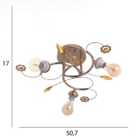 Люстра "Эбби" бп 3х40Вт Е27 Золото МОДЕЛЬ: 2612374 Люстра "Эбби" бп 3х40Вт Е27 Золото МОДЕЛЬ: 2612374
