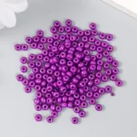 Бисер стекло 6/0 "Серо-фиолетовый" 15 гр