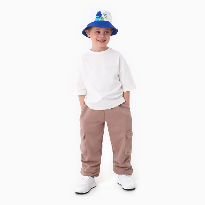 Панама детская для мальчика &laquo;Монстрики&raquo;, цвет белый, р-р 54