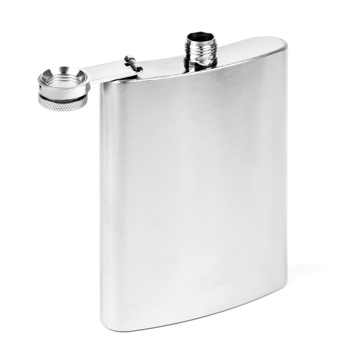 Подарочный набор 4 в 1: Фляжка 240 мл, рюмка 30 мл, воронка, 2.5 x 3.5 см