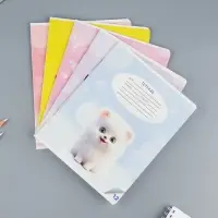 Тетрадь 12 листов в косую линейку, А5, на скрепке, блок №1 &laquo;Пушистые питомцы&raquo; МИКС