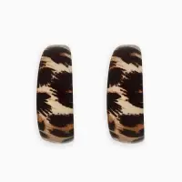 Серьги-кольца &laquo;Танзания&raquo; тёмный леопард, d=3,5 см , цветные