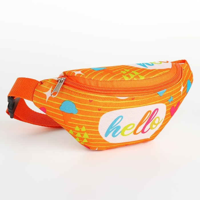 Сумка поясная детская на молнии, цвет оранжевый Сумка поясная детская на молнии, цвет оранжевый