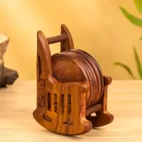 Подставка под горячее "Кресло" (набор 6 шт), 14х10х6,5 см, дерево шишам