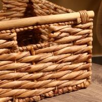 Корзина плетеная 46x31x20 см, водный гиацинт