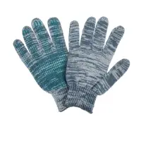 Перчатки рабочие, хб, вязка 10 класс, 4 нити, размер 9, с ПВХ точками, серые, Greengo
