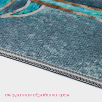 Коврики для ванной и туалета Доляна &laquo;Тропический&raquo;, 3 шт: 50&times;80 см, 50&times;40 см, 40&times;43 см