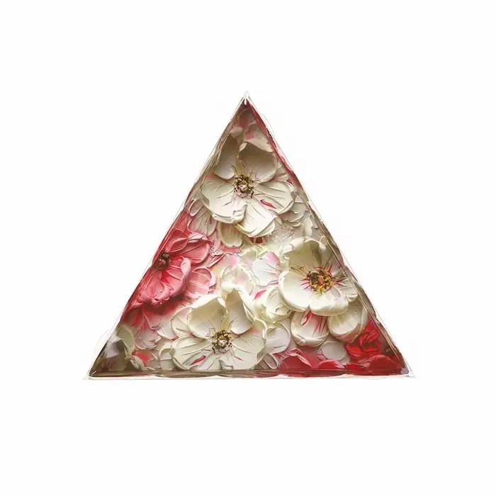 Коробка для кондитерских изделий с пластиковой крышкой &laquo;Розовые цветы&raquo;, 18 х 3 см