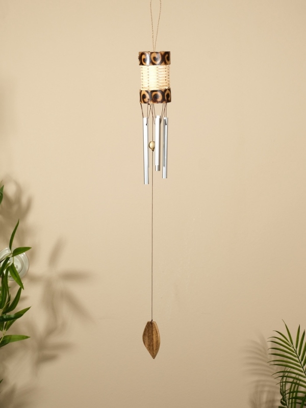 Музыка ветра "Цилиндр" дерево, алюминий 6х6х70 см