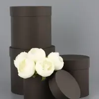 Набор круглых коробок 4 в 1 "Краски", черный, 20 х 20  - 13 х 13 см