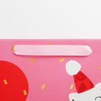 Пакет подарочный ламинированный горизонтальный, упаковка, &laquo;Happy&raquo;, L 40 х 31 х 11,5 см