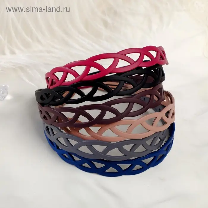 Ободок для волос &laquo;Матовый блик&raquo;, пересечение, 2 см, МИКС