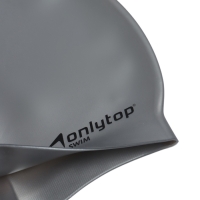 Шапочка для плавания силиконовая 56 гр, цвет серый