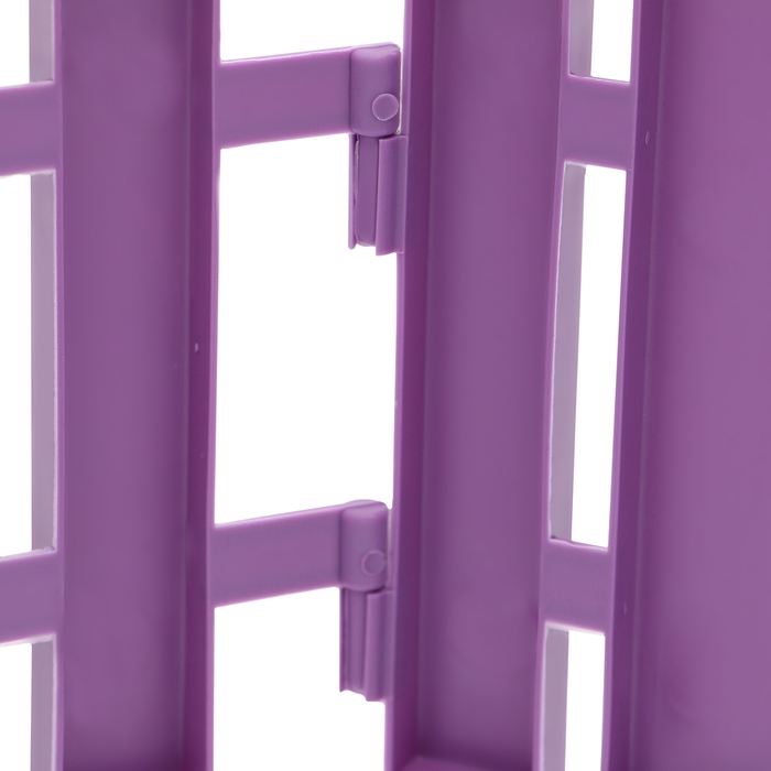 Ограждение декоративное, 25 &times; 170 см, 5 секций, пластик, сиреневое, &laquo;Чудный сад&raquo;