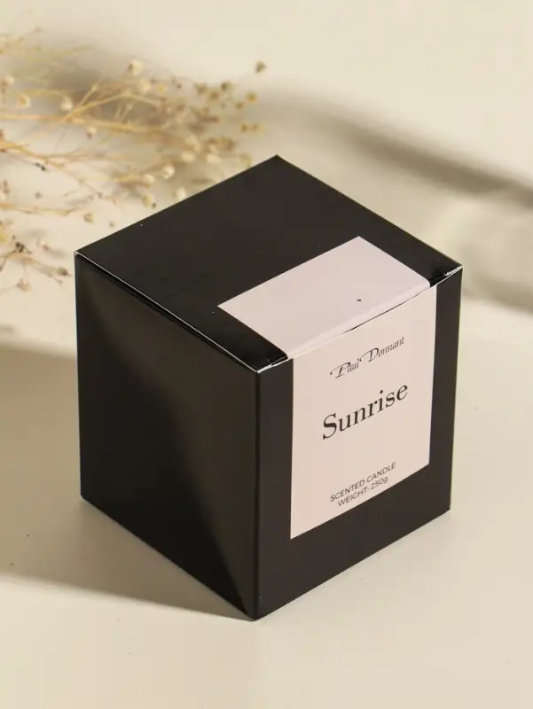 Свеча в вулканическом подсвечнике "Изгиб" жёлтая 8,3х8,5х7 см