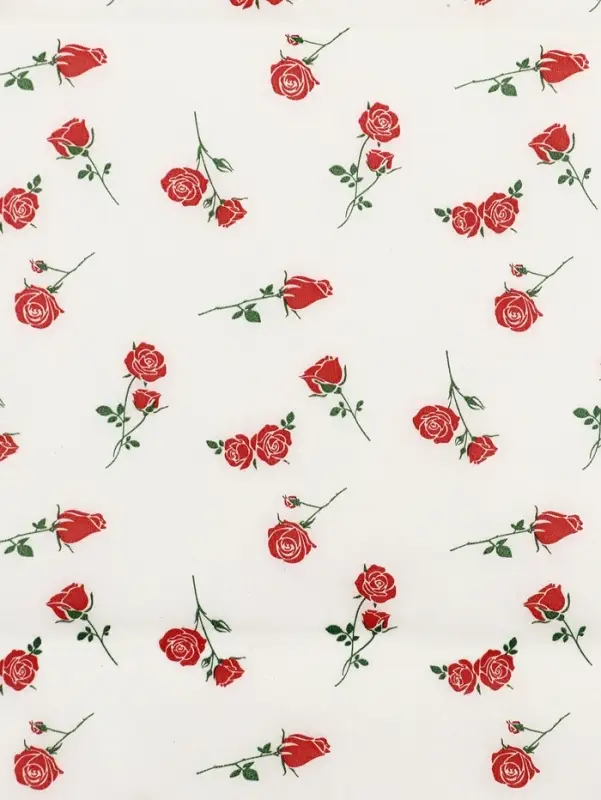 Бумага упаковочная тишью, &laquo;Садовые розы&raquo;, кремовый, 50 см &times; 70 см 17 грамм