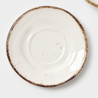 Бульонница Magistro "Alpine Frost" 250 мл 14,6х14,6х7,2 цвет белый с блюдцем