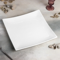 Блюдо фарфоровое для подачи Magistro &laquo;Квадрат Бланш&raquo;, d=30,5 см, цвет белый