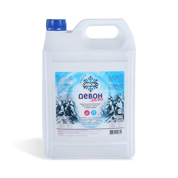 Жидкость ЗИМНЯЯ для биотуалета верхнего бака, 5 л, &laquo;Девон-Зима&raquo;