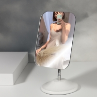 Зеркало настольное, на гибкой ножке, зеркальная поверхность 13.5×16.5 см, белое Зеркало настольное, на гибкой ножке, зеркальная поверхность 13.5×16.5 см, белое