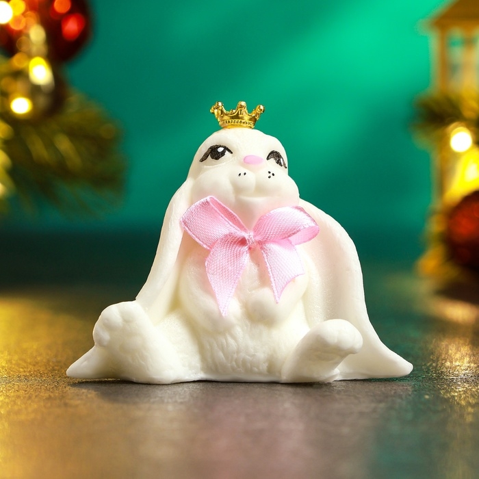 Фигурное мыло "Милый зайчик" белый, 95гр