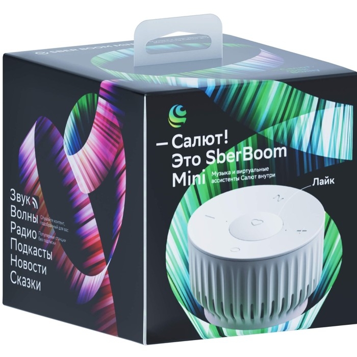 Умная колонка Sber SberBoom Mini (SBDV-00095), ассистент Салют, 5 Вт, Wi-Fi, BT 5.0, белая Умная колонка Sber SberBoom Mini (SBDV-00095), ассистент Салют, 5 Вт, Wi-Fi, BT 5.0, белая