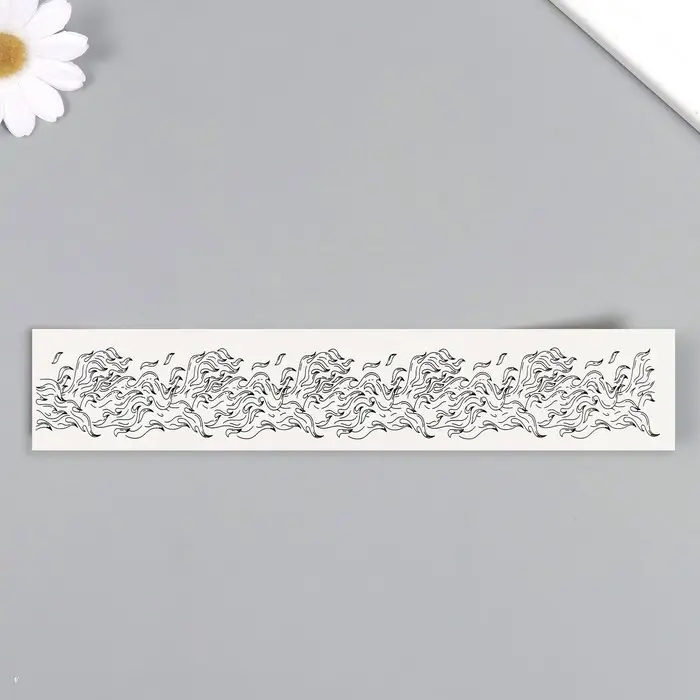 Переводная тату на тело чёрная &laquo;Браслет. Огонь&raquo;, 20&times;3 см