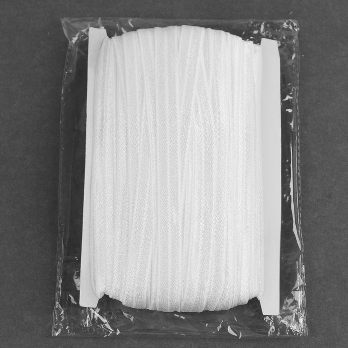 Резинка окантовочная, блестящая, 15 мм &times; 50 м, цвет белый