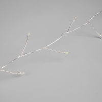 Гирлянда &laquo;Мишура&raquo; 50 м роса, IP44, серебристая нить, 1500 LED, 8 режимов, свечение белое, 36 В