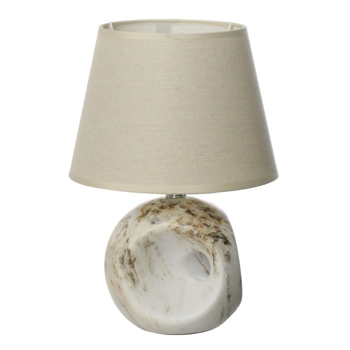 Лампа настольная Лампа настольная "Аделия" 1x40Вт E14 бежевый 14,5х14,5x20,5 см RISALUX