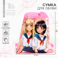 Мешок для обуви &laquo;Школьницы&raquo; полиэстер, размер 30 х 40 см