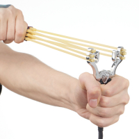 Рогатка металлическая "Молния" в текстильной оплётке