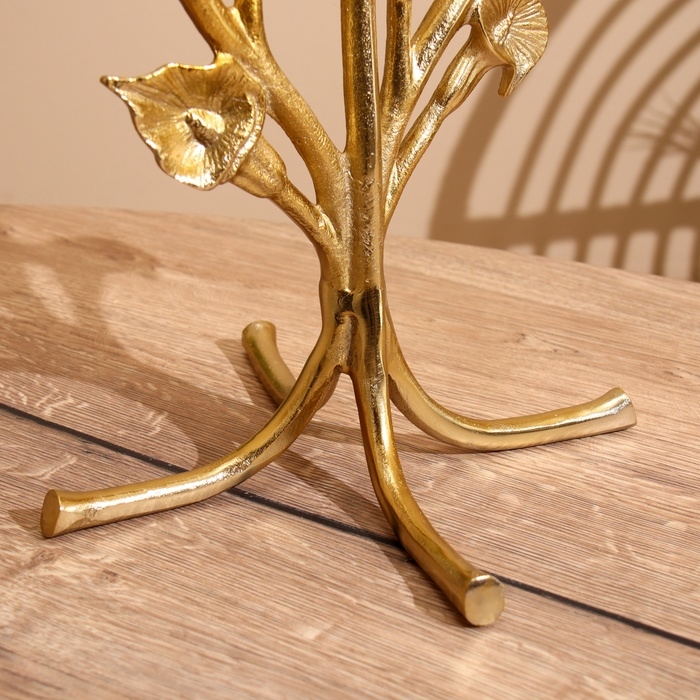 Подсвечник на 5 свечей Подсвечник на 5 свечей "Цветы" алюминий 47х25х46 см