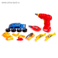 Конструктор винтовой &laquo;Внедорожник&raquo;, сменные корпуса, с электро-шуруповёртом, 40 деталей