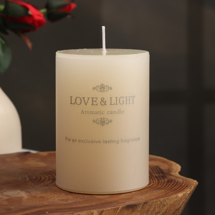 Свеча-цилиндр ароматическая "Жасмин", 7х10 см