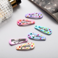 Невидимка для волос "Беатрис" (набор 6 шт) любовь, 5 см Невидимка для волос "Беатрис" (набор 6 шт) любовь, 5 см