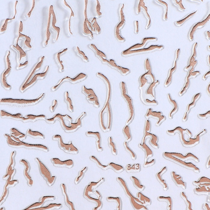 Наклейки для ногтей &laquo;Мрамор&raquo;, металлизированные, цвет золотистый