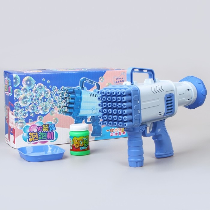 Генератор мыльных пузырей &laquo;Световой&raquo;, 27,5 &times; 7,5 &times; 18,5 см, цвет голубой