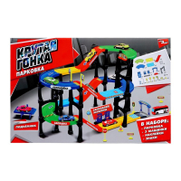 Гараж &laquo;Мегапаркинг&raquo;, 3 металлические машины, аксессуары