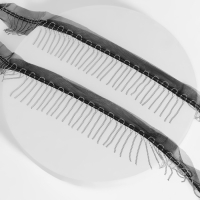 Тесьма металлизированная &laquo;Бахрома&raquo;, 5 см, 4,5 &plusmn; 0,5 м, цвет чёрный