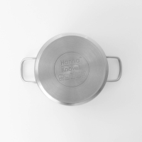 Кастрюля из нержавеющей стали Hanna Kn&ouml;vell с крышкой, 3 л, d=20 см, h=9,5 см, толщина стенки 0,6 мм, индукция