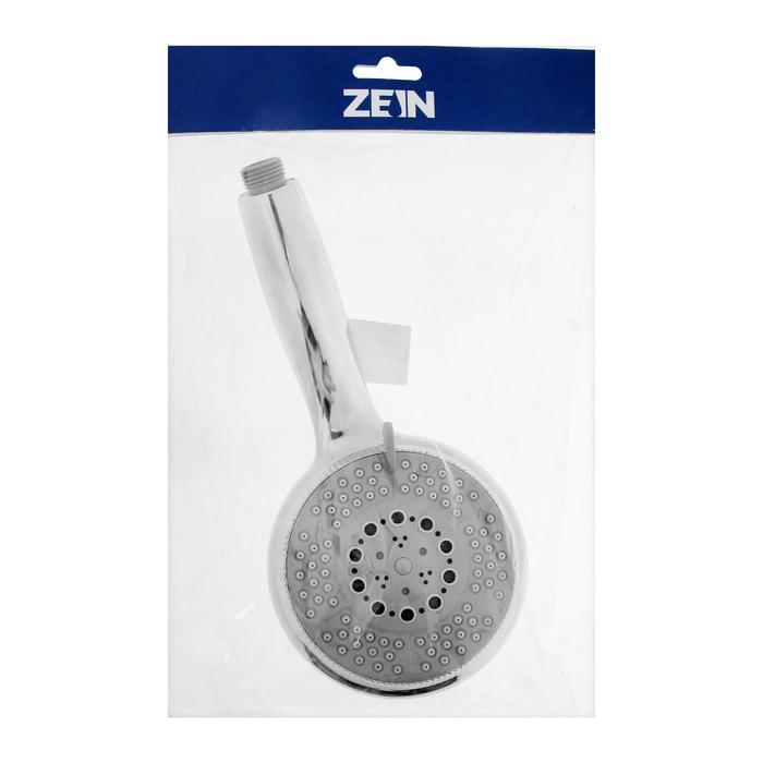 Душевая лейка ZEIN Z0505, пластик, большая, 5 режимов, хром