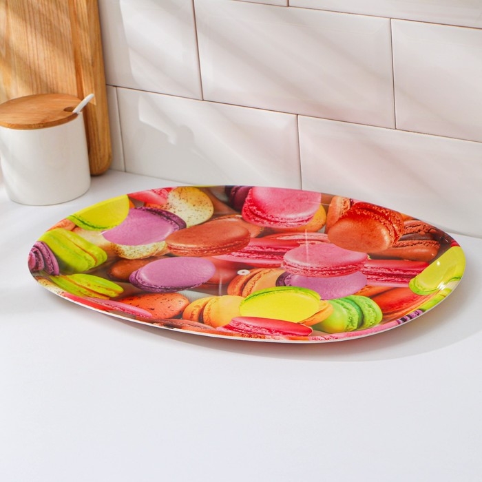 Поднос пластиковый &laquo;Сладости&raquo;, 38&times;28&times;2,5 см, цвет МИКС
